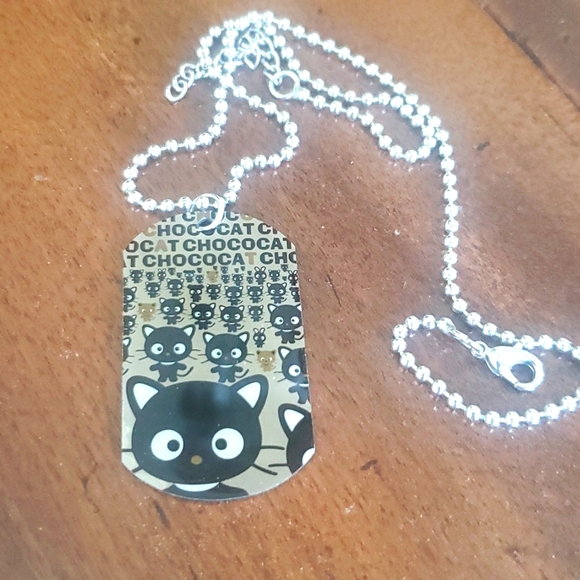 Vintage chocolat cat necklace - Picture 5 of 5